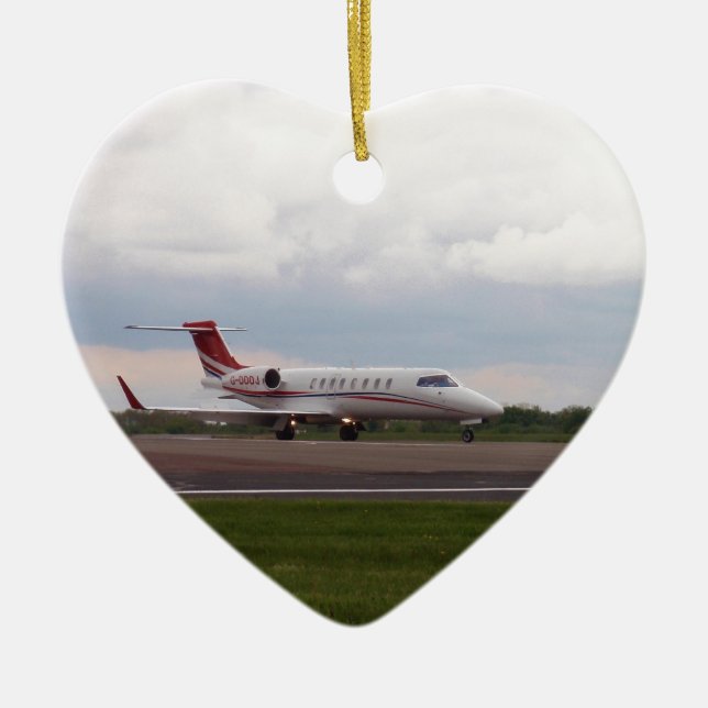 Artillerieunteroffizier Lear Jet 45XR Keramik Ornament (Vorne)