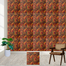 Artisan African Textile Design Tile Fliese