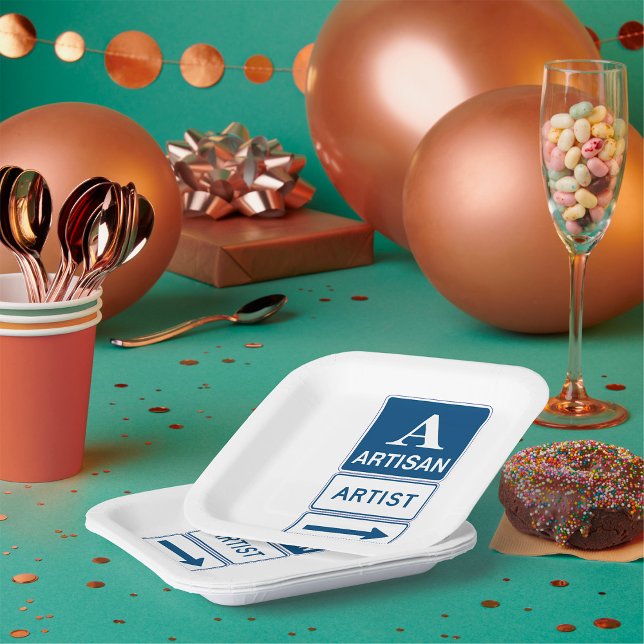 Artisan Artist Studio Signieren Directmailing Pappteller (Von Creator hochgeladen)