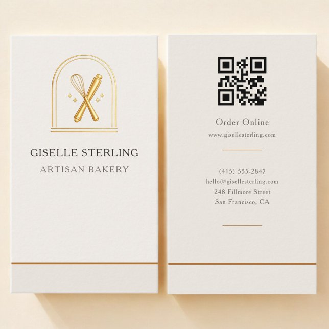 Artisan-Bäckerei-QR-Code Visitenkarte (Von Creator hochgeladen)