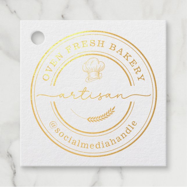 Artisan Baker Bakery Koch Hat Catering Geschenkanhänger (Vorderseite)