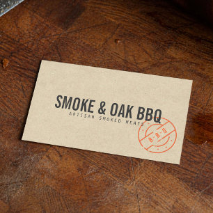 Artisan BBQ Kraft-Look Visitenkarte