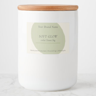Artisan Candle Label Sage Minimalist Centered Wrap Lebensmitteletikett