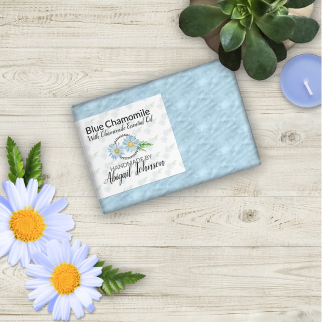 Artisan 🧼 Chamomile Soap Label Rechteckiger Aufkleber (Von Creator hochgeladen)