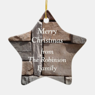 Artisan Mauerwerk Familienweihnachten Keramikornament