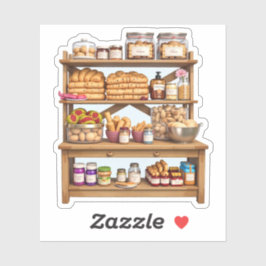 Artisan Pantry Shelf mit Delikatessen Aufkleber