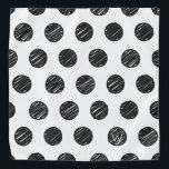 Artisan Polka Dots Schwarz-weiß Chic INITIAL Fun Halstuch<br><div class="desc">Artisan Polka Dots in schwarz auf weißem Hintergrund mit individuellem INITIAL in weiß. Leicht zu personalisieren Text,  Textfarbe,  Schriftart. Ideal für JEDES Haustier,  schicke Pelzbaby,  passend zu Elternteil. Modern,  zeitlos,  Spaß. Mix und Match ganze Pet / New Years / Gift Wrap Sammlungen von TMCdesigns.</div>