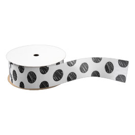 Artisan Polka Dots Schwarz-weiß Chic Modern Fun Ripsband