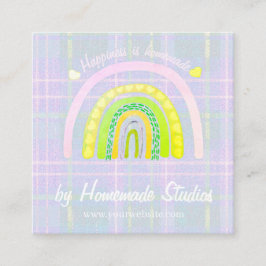 Artisan Rainbow 'Happiness is Homemade'  Telefonnummerkarte
