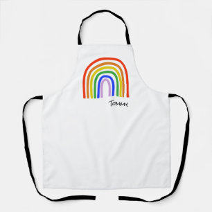 Artisan Rainbow Heart NAME Farbige Liebe Spaß Schürze