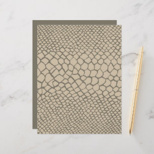 Artisan Reptile Muster Snakeskin Taupe Chic Craft