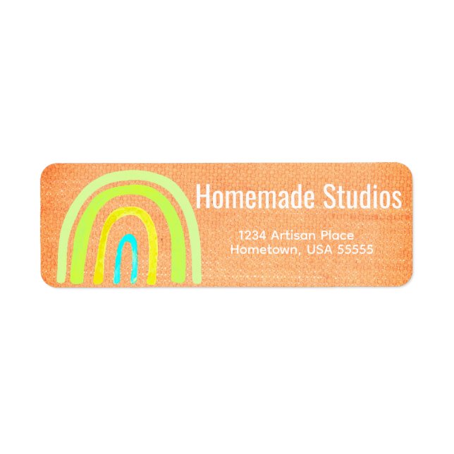 Artisan Rohleinwand Regenbogen Handgemachte Freude (Vorne)