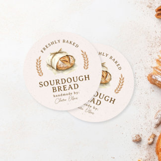 Artisan-Sauerteigbrot-Etikett Runder Aufkleber