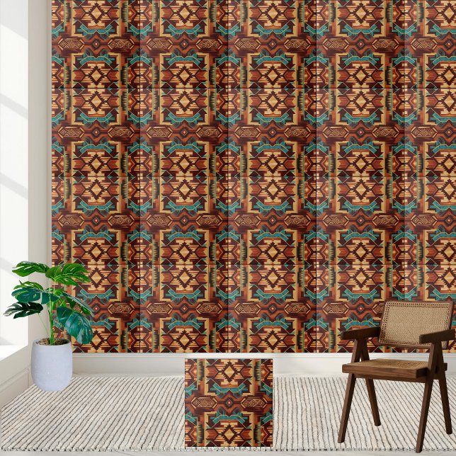 Artisan Style Southwestern Pattern Tile Fliese (Artisan Style Southwestern Pattern Tile)