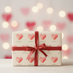 Artisan Valentins Geschenkwrap mit Gesichtsherzen Geschenkpapier