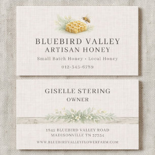 Artisaneller Honig Shabby Chic Leinen Land Visitenkarte