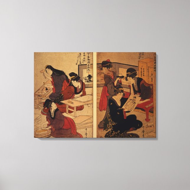 Artisans Making a Woodcut, c.1857 Leinwanddruck (Vorderseite)