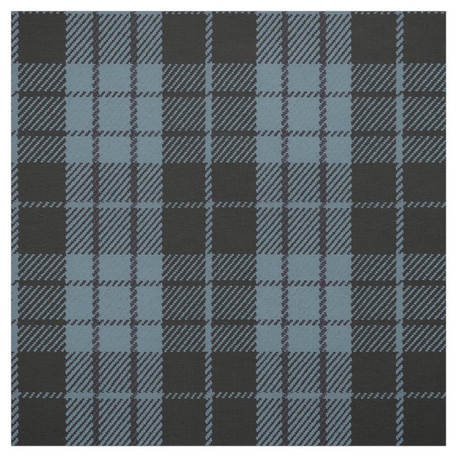 Artischblau grau, schwarz/blau Streifen kariert Stoff (Muster)
