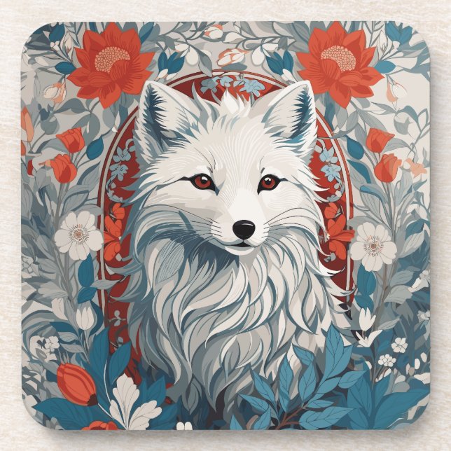 Artische Foxenwelt Getränkeuntersetzer (Vorderseite)