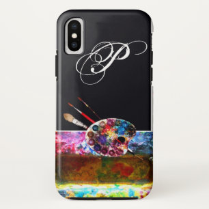 ARTIST FARBE PALETTE MONOGRAMM Black Case-Mate iPhone Hülle