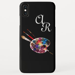 ARTIST FARBE PALETTE MONOGRAMM Black Case-Mate iPhone Hülle