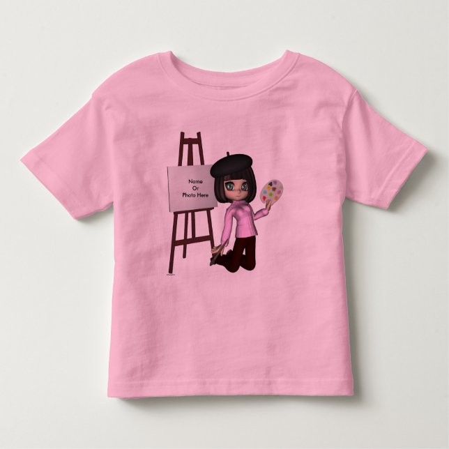 Artist Girl Easel Shirt (Vorderseite)