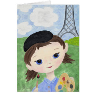 Artist Girl leere Karte
