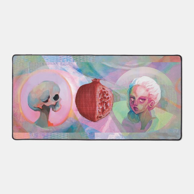 Artist mousepad - Mystic Pomegranate Desk Mat Schreibtischunterlage (Vorderseite)