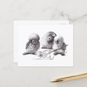 Artist Owls Postkarte