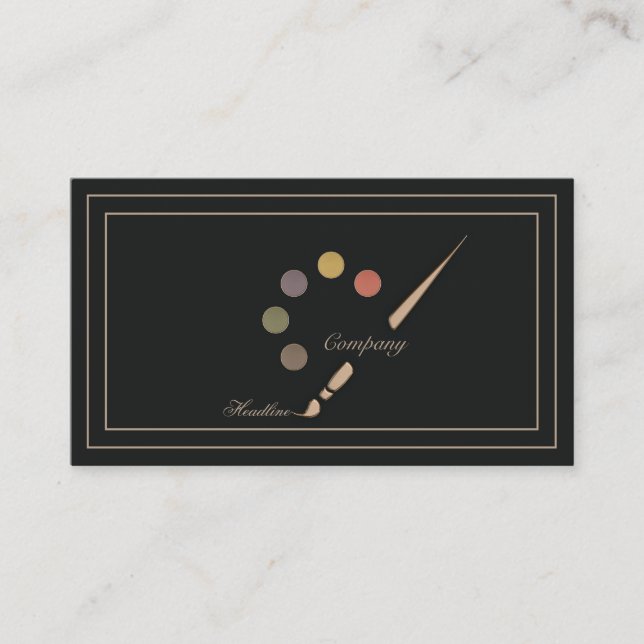 Artist Paint Brush Visitenkarte (Vorderseite)