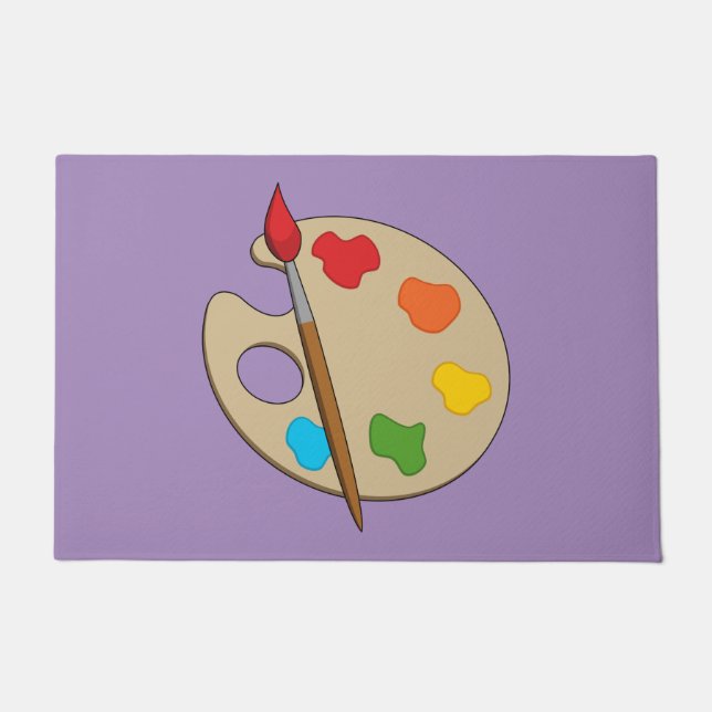 Artist Palette mit Pinsel Fußmatte (Vorderseite)