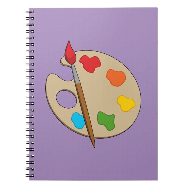 Artist Palette mit Pinsel Notizblock (Vorderseite)