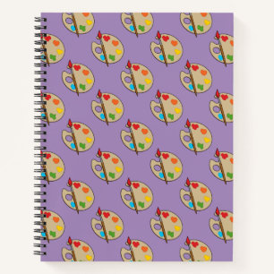 Artist Palette mit Pinsel Notizbuch