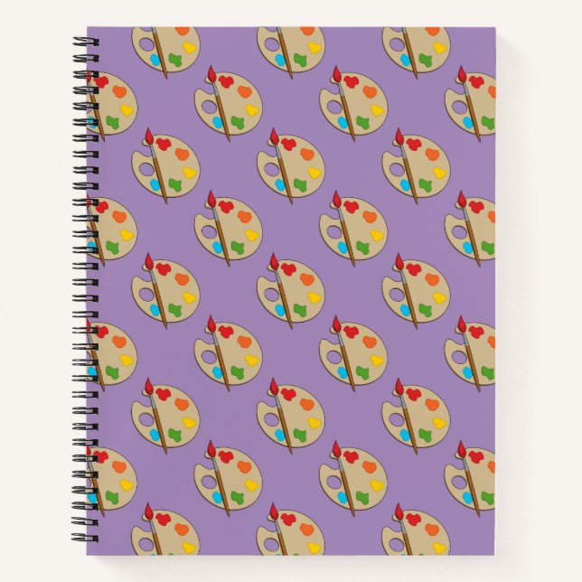 Artist Palette mit Pinsel Notizbuch (Vorderseite)