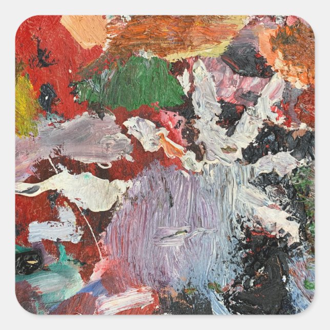 Artist Palette Quadratischer Aufkleber (Vorderseite)
