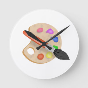 Artist Palette Runde Wanduhr