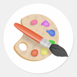 Artist Palette Runder Aufkleber