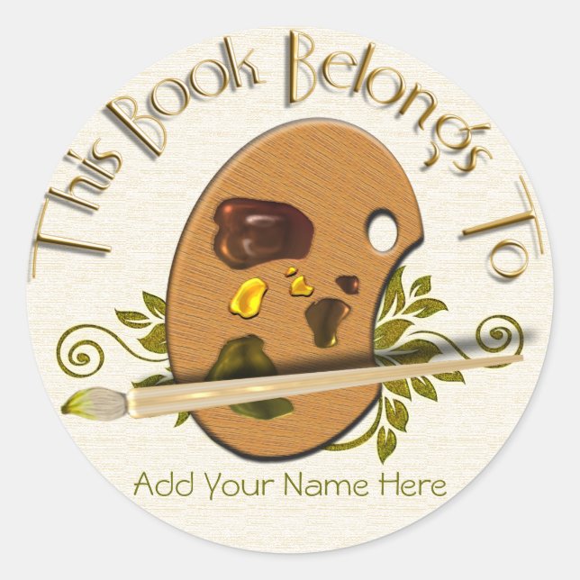 Artist Palette Runder Aufkleber (Vorderseite)