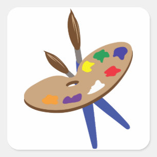 ARTIST PALLET QUADRATISCHER AUFKLEBER