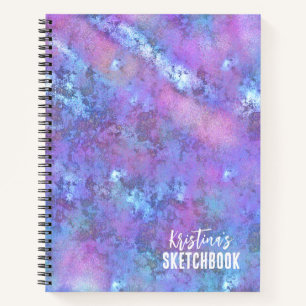 Artist Sketchbook Elegant Lila Holographie Notizbuch