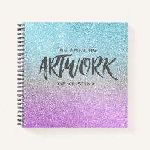 Artist Sketchbook Elegante Lila Glitzer