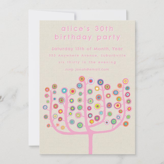 Artist Unique Abstract Tree Painting Einladung (Vorderseite)