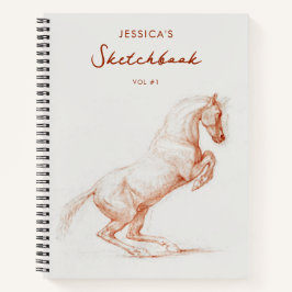 Artist Zeichnend Art Horse Sketchbook Individuelle Notizbuch