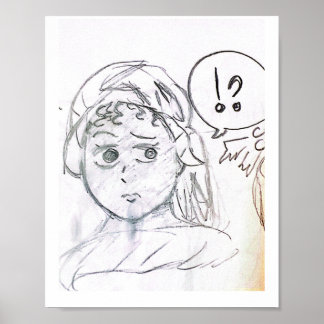 Artista surdo, arte feita á mão, desenhos. poster