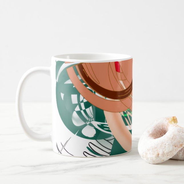 Artistic Abstract Coffee Mug Kaffeetasse (Mit Donut)