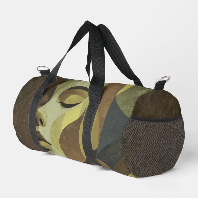 Artistic Abstract Face Design Duffel Bag Duffle Bag (Rechte Ecke)