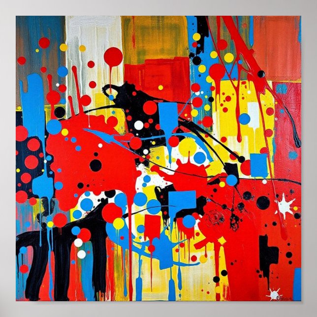 Artistic Aesthetic Abstract Watercolor Poster (Vorne)