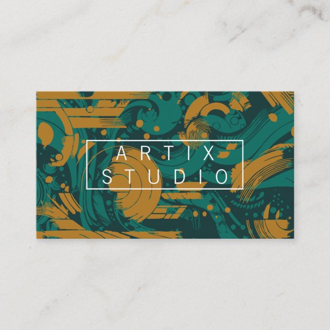 Artistic Background | Geometric Shapes Visitenkarte (Vorderseite)