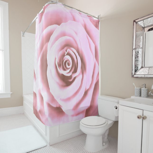 Artistic Big Bale Pink Rose Duschvorhang (Beispiel)