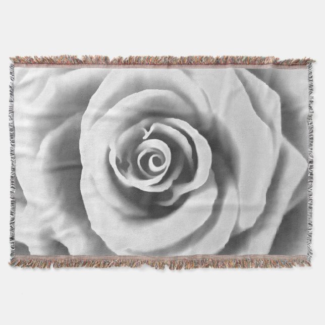 Artistic Big White Rose Decke (Vorderseite)